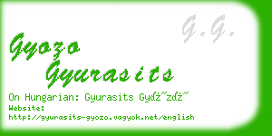 gyozo gyurasits business card